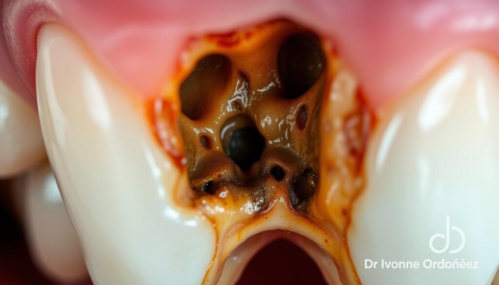 síntomas de caries avanzada